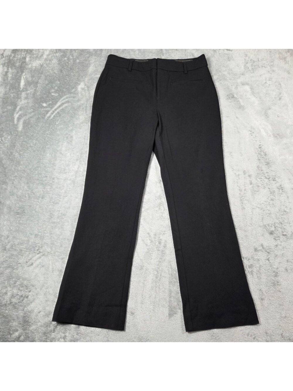 Anthropologie Maeve Pants 6 Black Essential Slim Kick Flare Stretch Office